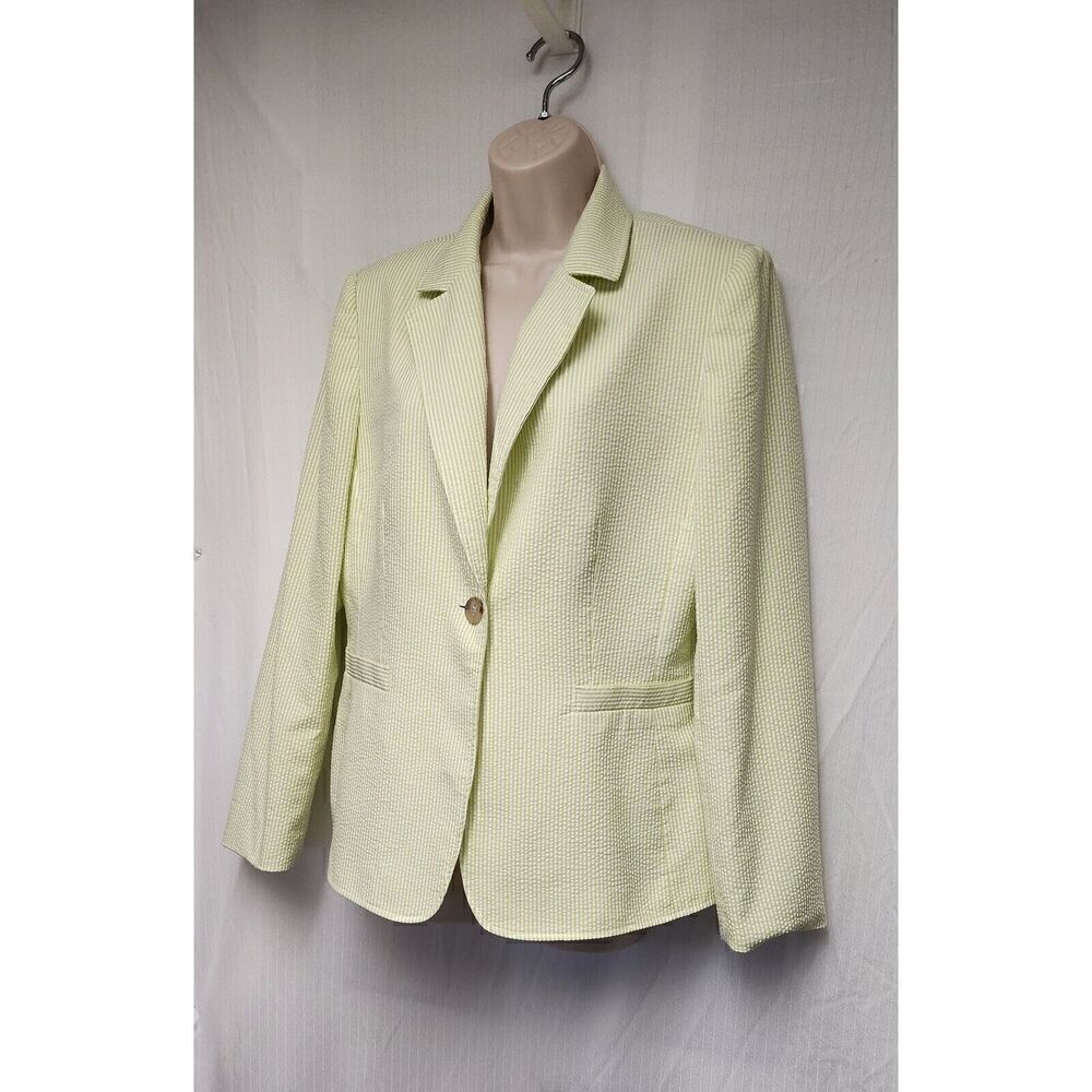 Alex Marie Green White Blazer Jacket Suit Size 12 - Picture 3 of 12